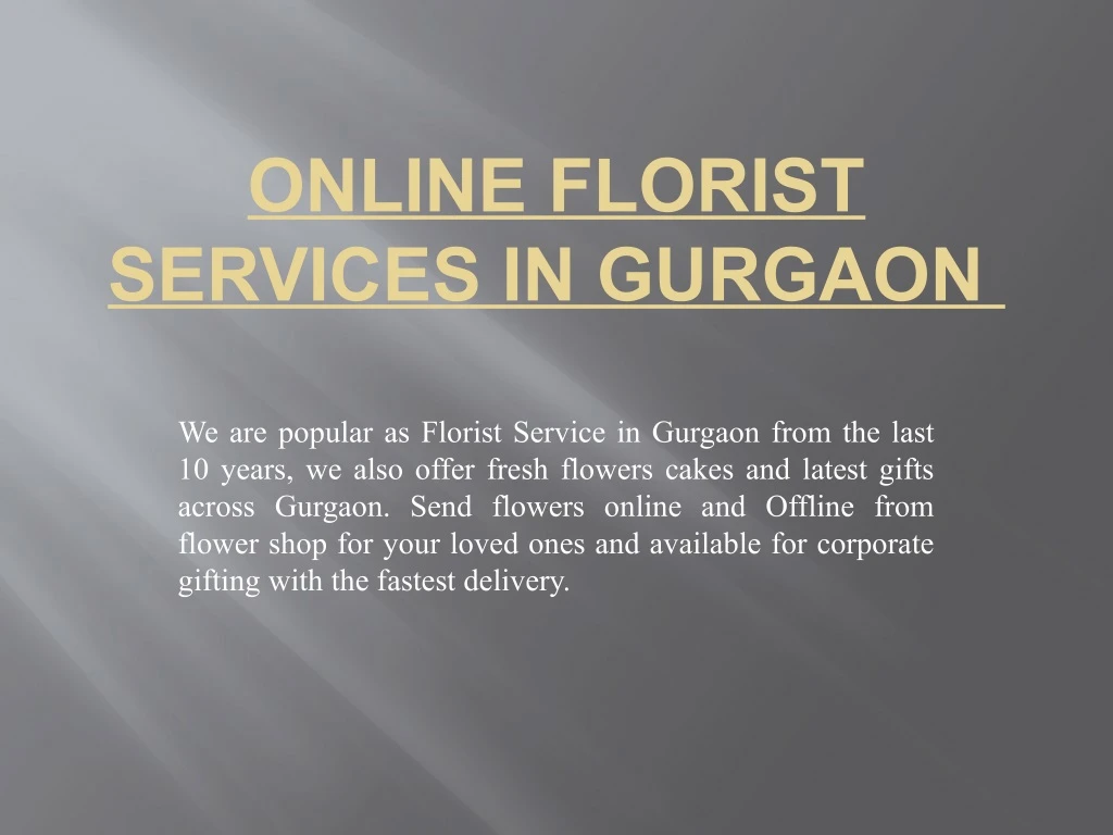 online florist services in gurgaon