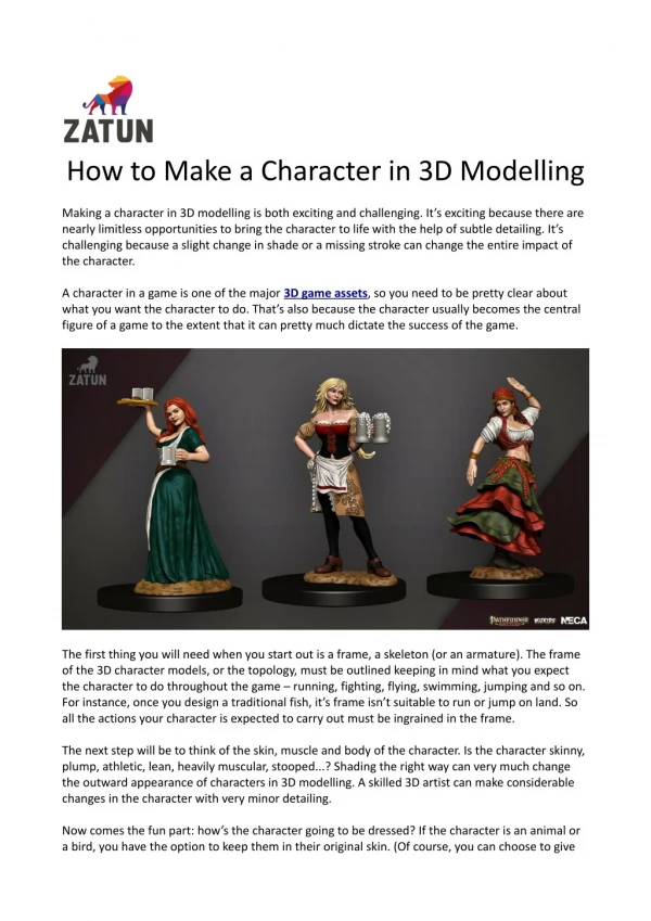 How to Make a Character in 3D Modelling