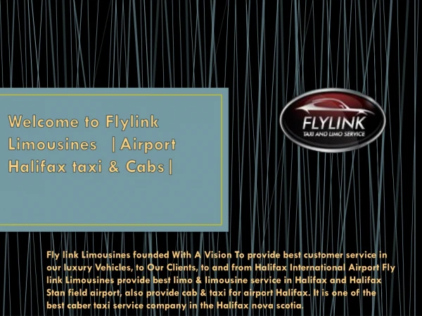 Welcome to Flylink Limousines |Airport Halifax taxi & Cabs|