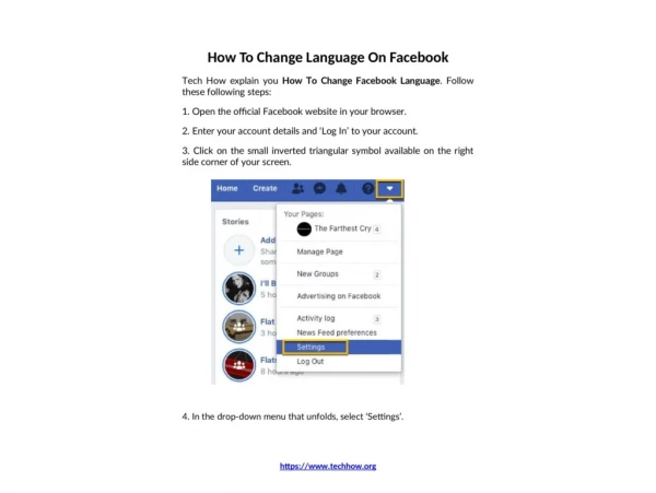 How To Change Language On Facebook