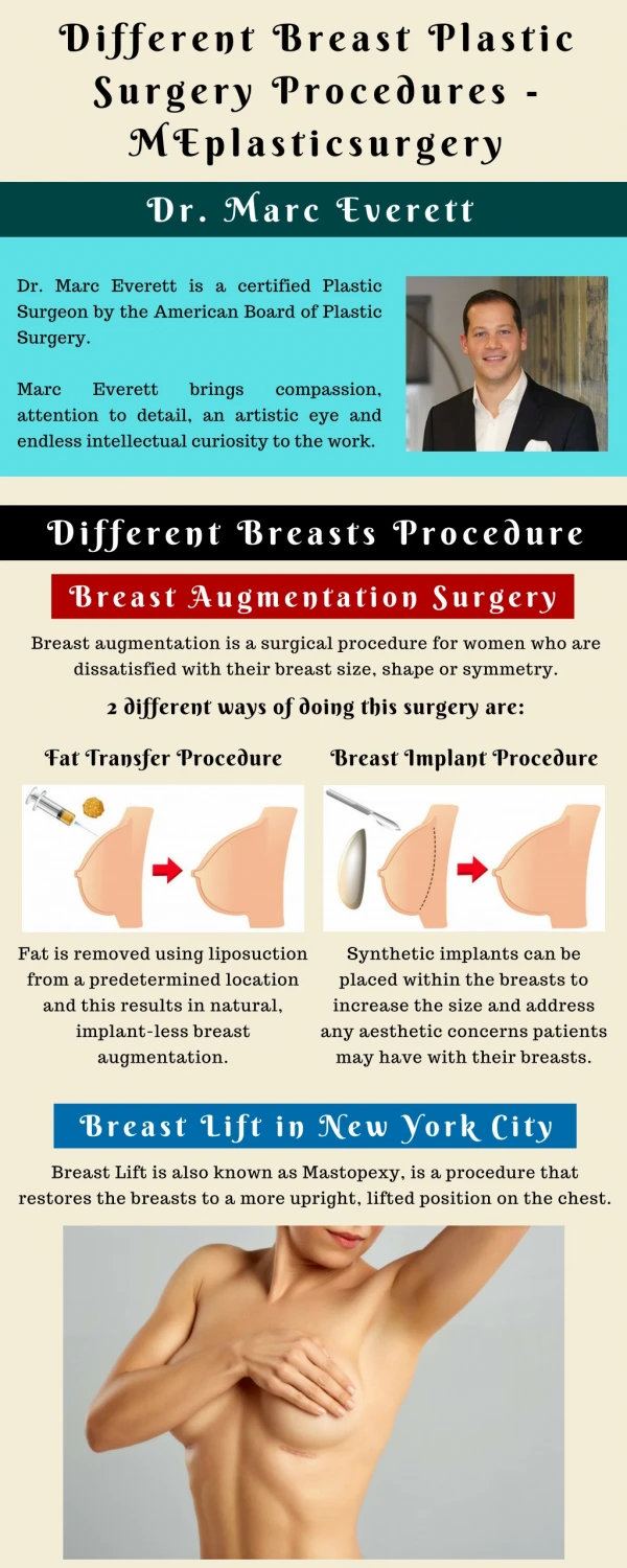 Different Breast Plastic Surgery Procedures - MEplasticsurgery