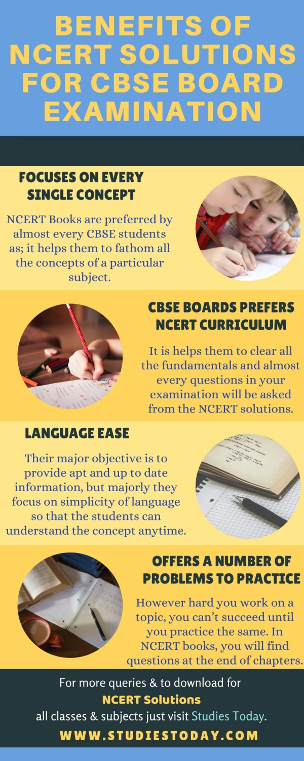Benefits of NCERT Solutions for CBSE Board Examination