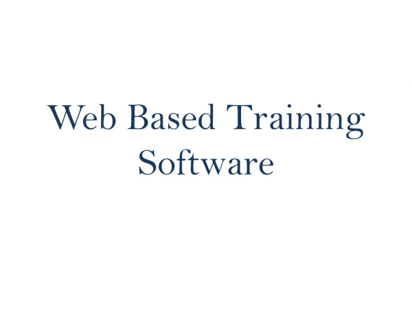 web based training software