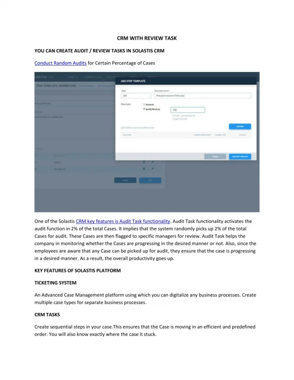 crm with review task