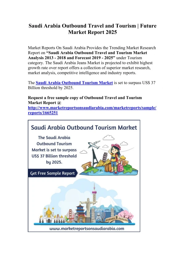 Saudi Arabia Outbound Travel and Tourism | Future Market Report 2025