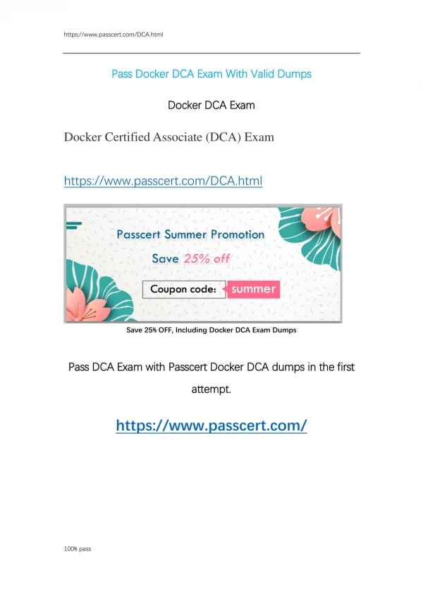 Docker Certified Associate DCA Dumps
