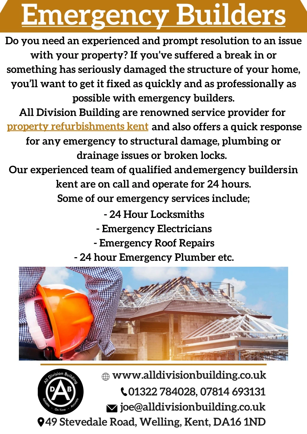 emergency builders