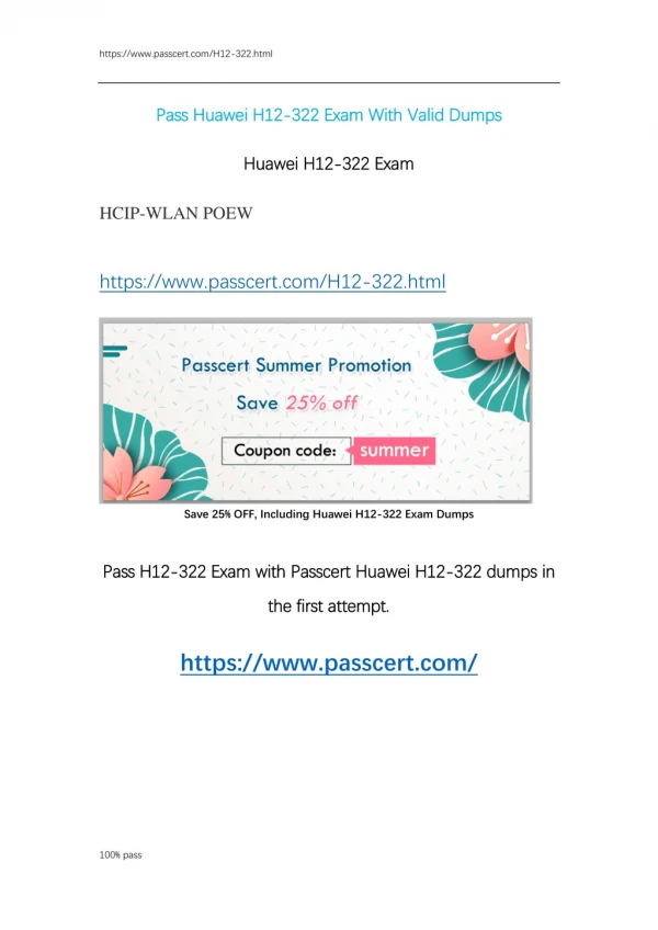 HCIP-WLAN POEW H12-322 Dumps