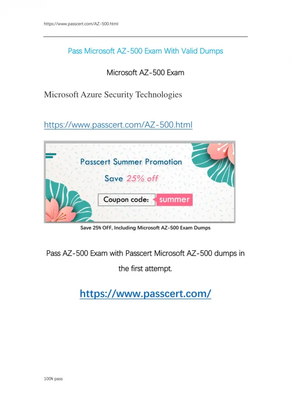 Microsoft AZ-500 Exam Dumps