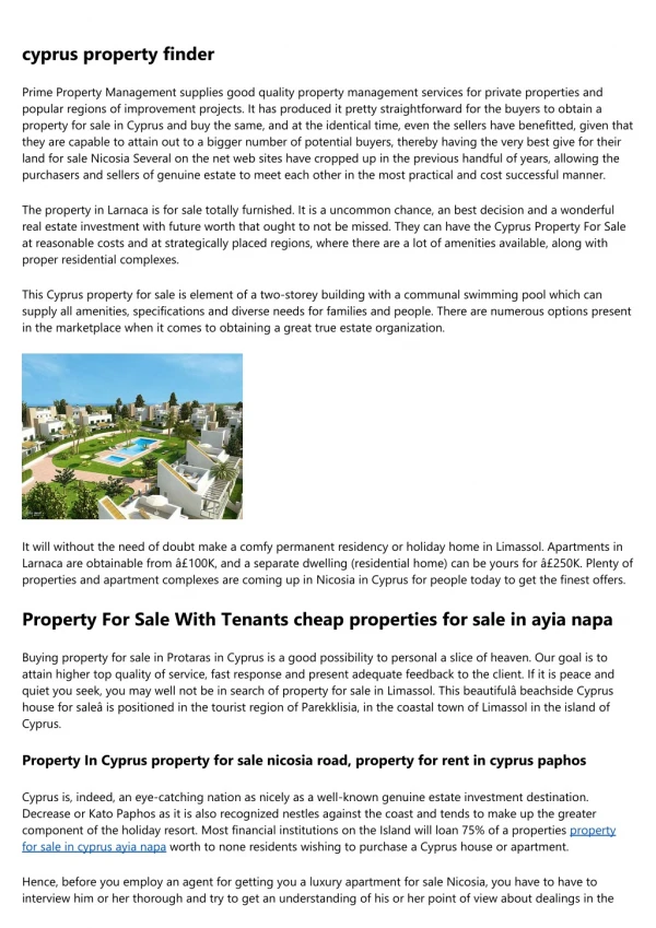 Find great buy property in cyprus