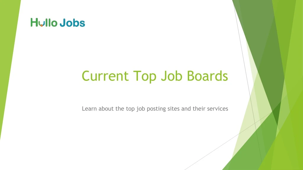 current top job boards