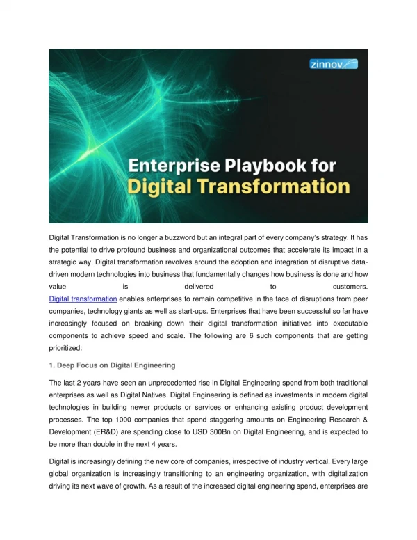 The 6 key priorities of Enterprise digital transformation