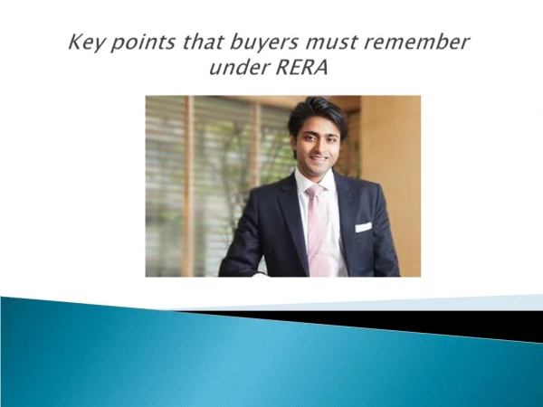 Jayvardhan goenka - key points that buyers must remember under rera