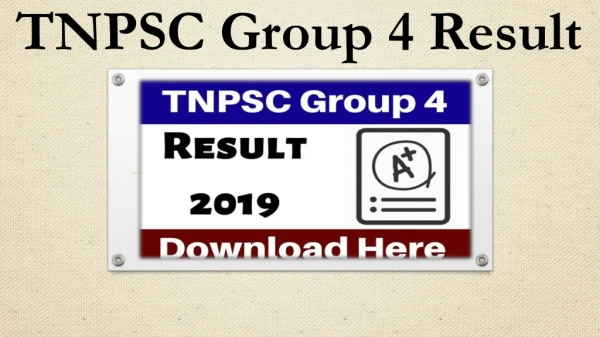 TNPSC Group 4 Result 2019 - Check Tamil Nadu PSC Group 4 Result - Freejobalert360.com