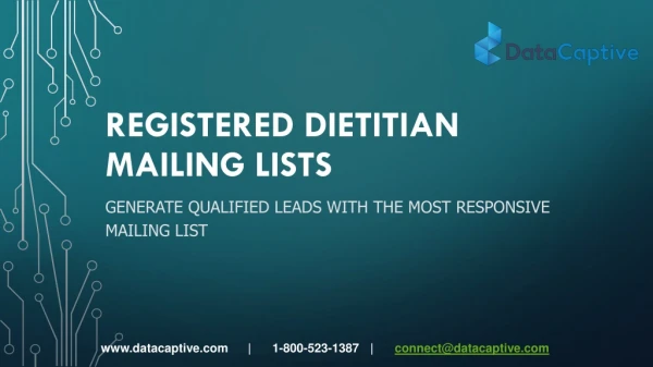 Where can I find authentic Registered Dietitian Mailing Lists?