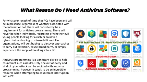For What Reason Do I Need Antivirus Software