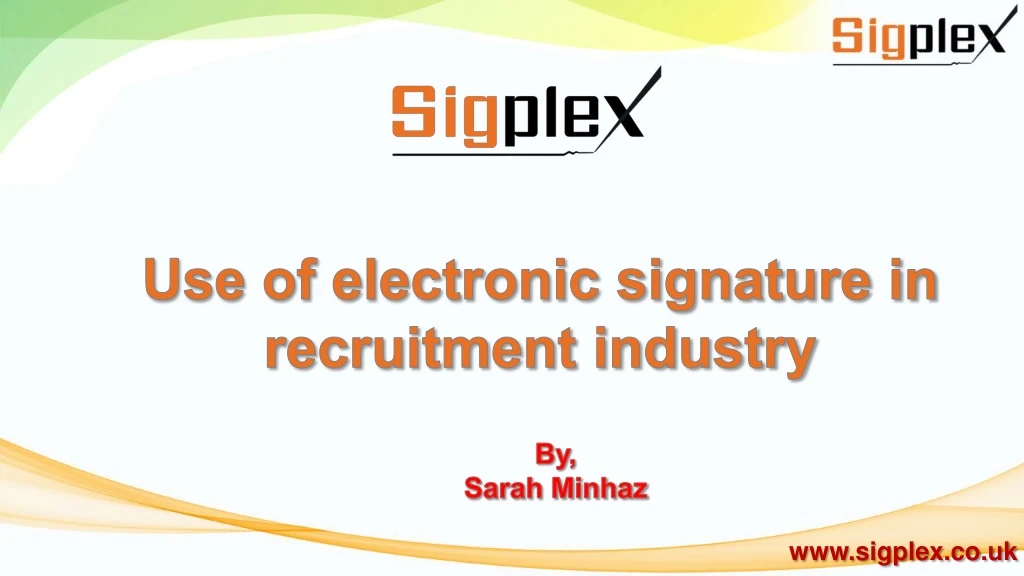 use of electronic signature in recruitment