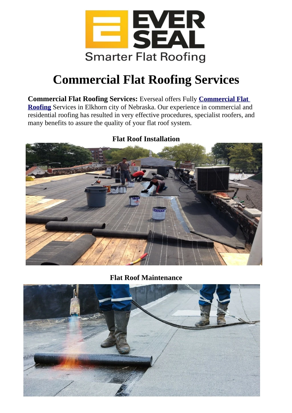 commercial flat roofing services