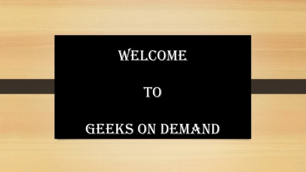 Geeks on Demand