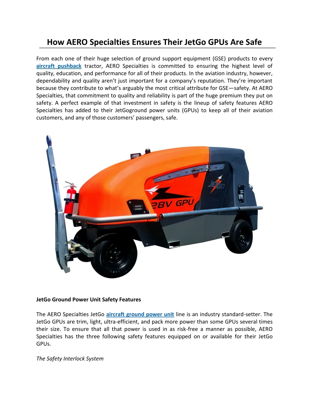PPT - How AERO Specialties Ensures Their JetGo GPUs Are Safe PowerPoint ...