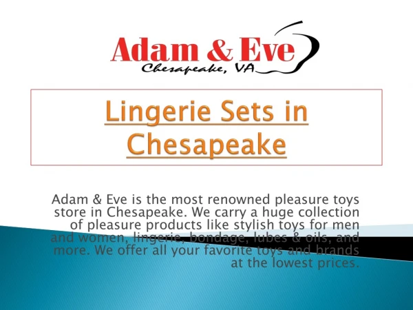 Lingerie Sets in Chesapeake