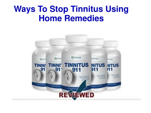 Tinnitus Natural Remedies and Techniques