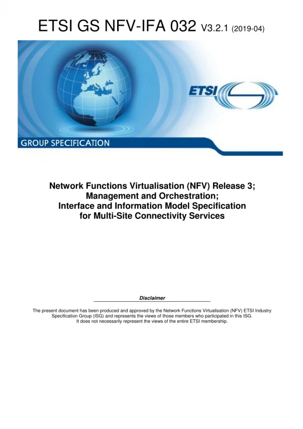 ETSI GS NFV-IFA 032