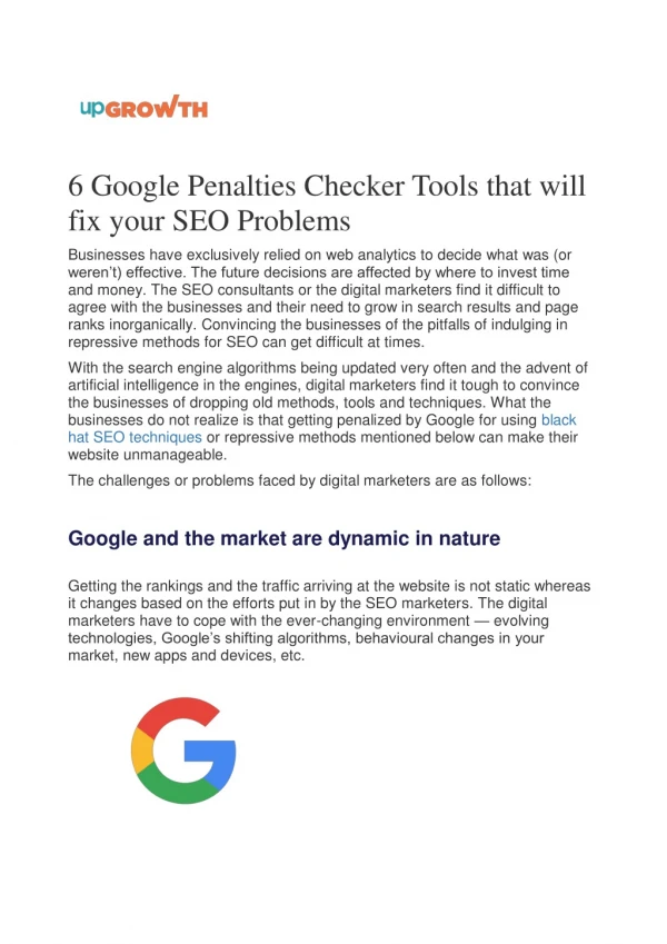 6 Google Penalties Checker Tools that will fix your SEO Problems