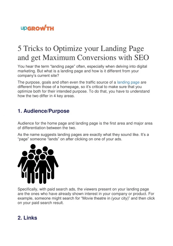 5 Tricks to Optimize your Landing Page and get Maximum Conversions with SEO