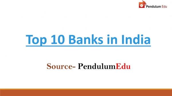 Top 10 Banks in India - PendulumEdu