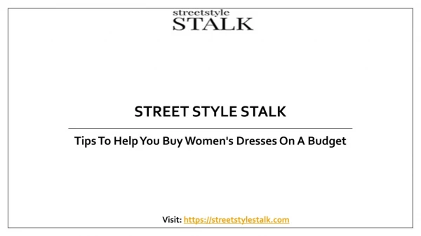 Tips To Help You Buy Women's Dresses On A Budget