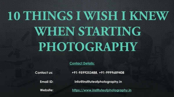 Apply for Photography Classes in Delhi Here 91-9999689408
