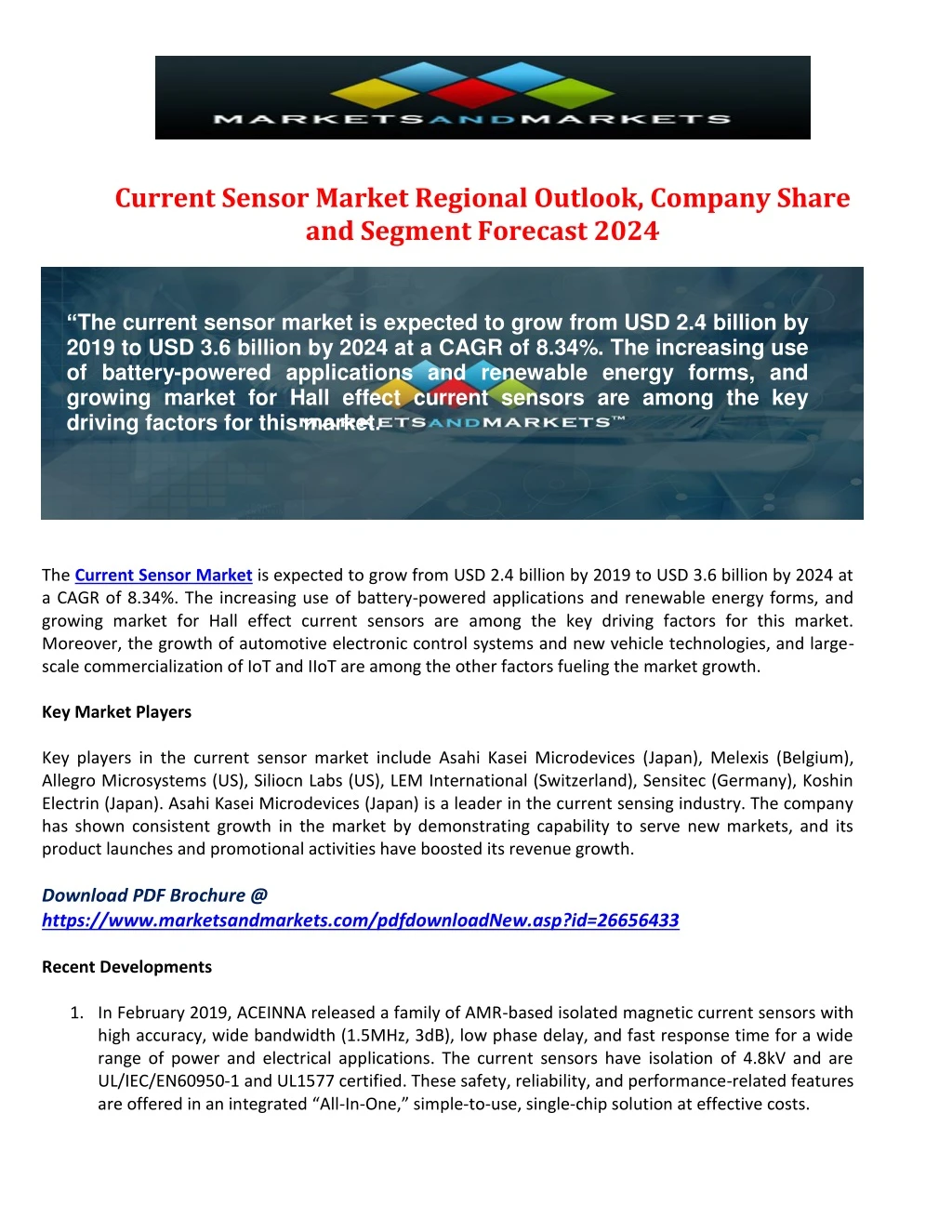 current sensor market regional outlook company