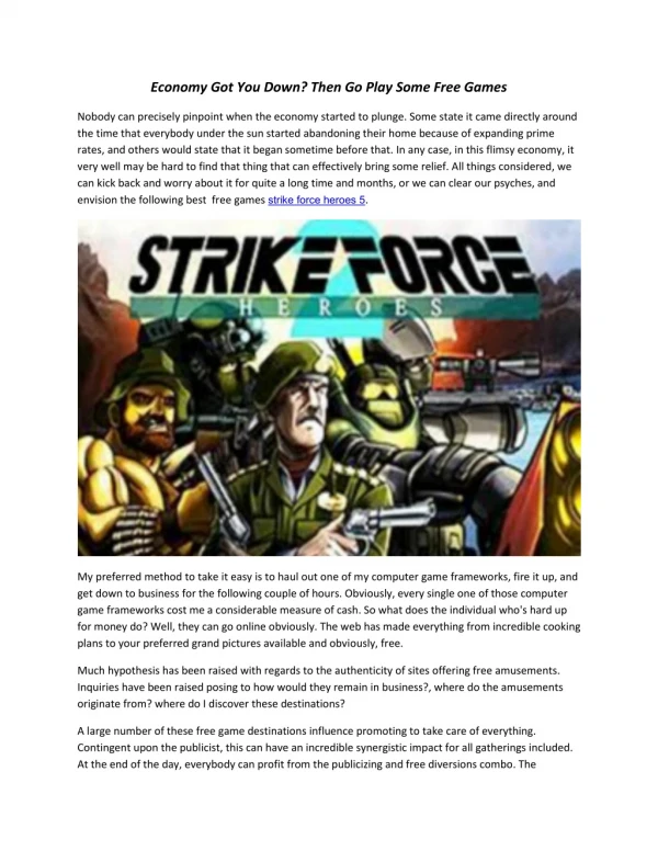 strike force heroes 6