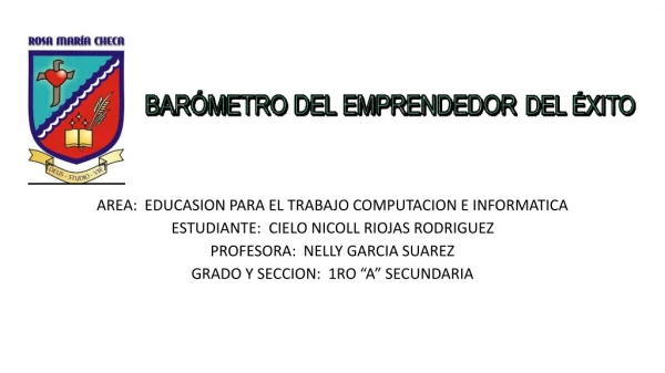 EL BAROMETRO DEL EMPRENDEDOR DEL EXITO