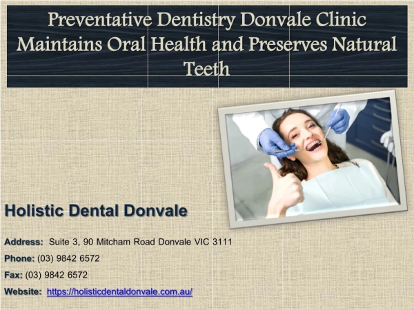 Preventative Dentistry Melbourne | Holistic Dental Donvale