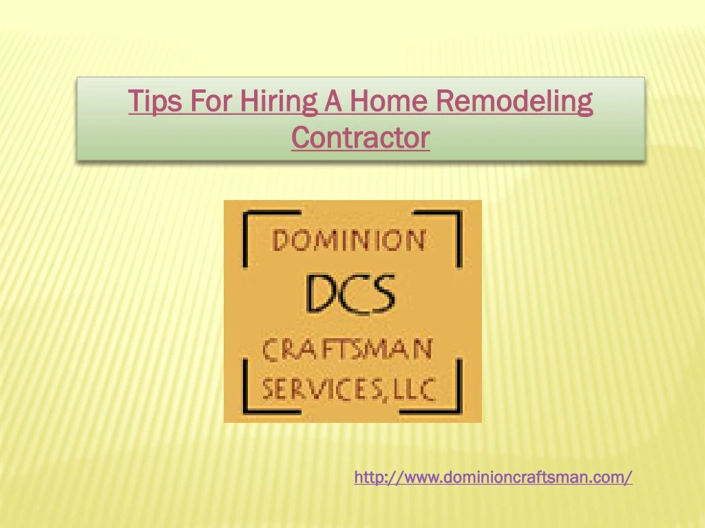 tips for hiring a home remodeling contractor