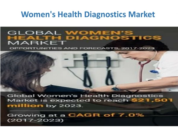 Womens Health Diagnostics Market Gaining Demand in Emerging Economies and Future Growth