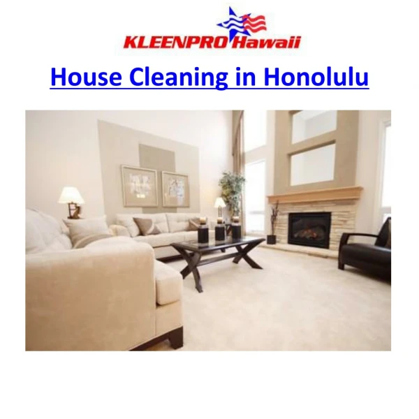 House Cleaning in Honolulu