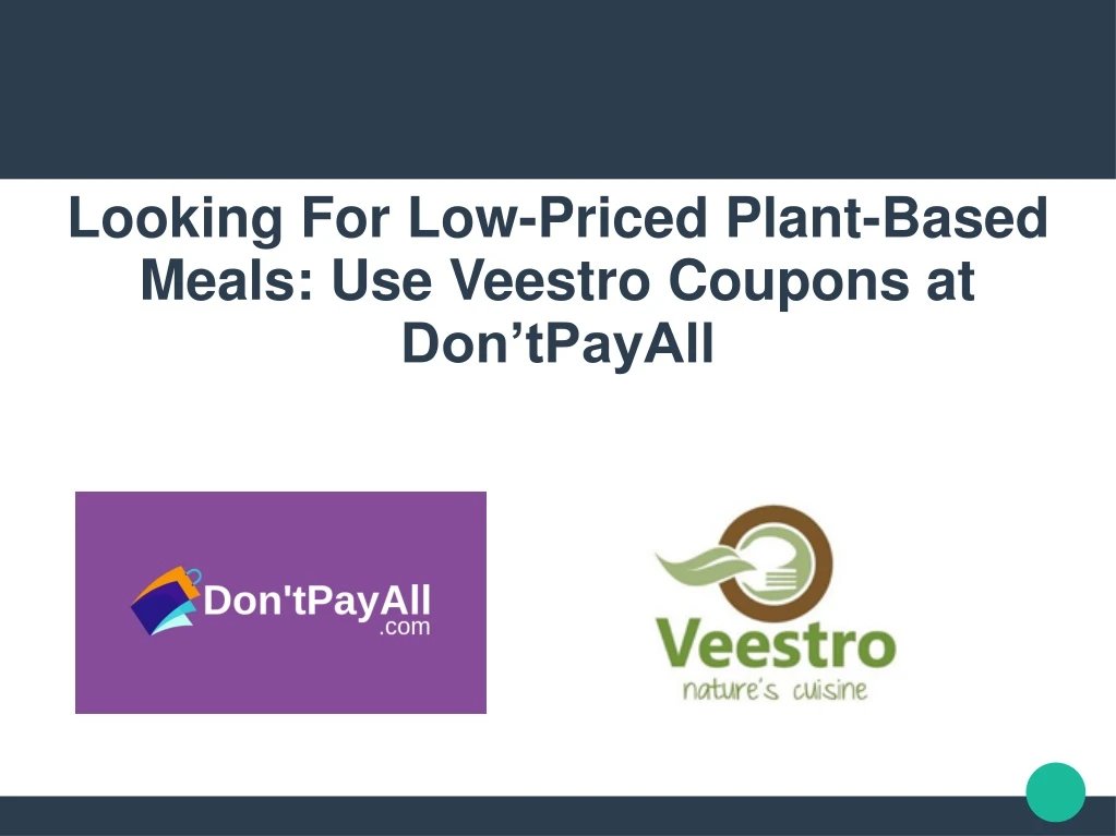 looking for low priced plant based meals