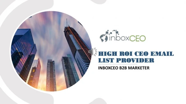 High ROI CEO Email List Provider InboxCEO B2B Marketer