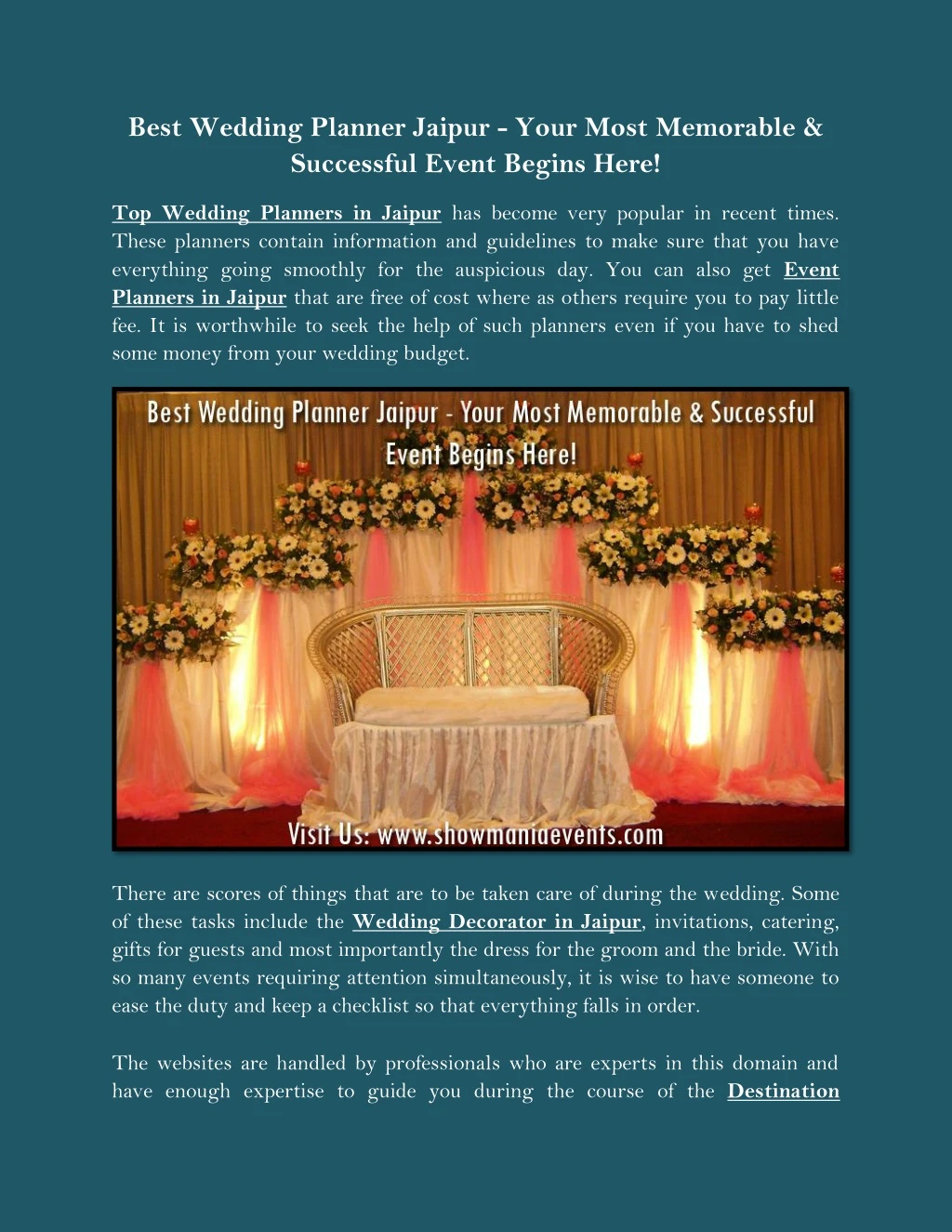best wedding planner jaipur your most memorable