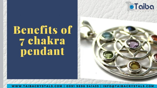 Benefits of 7 chakra pendant | Chakra Metal Pendants