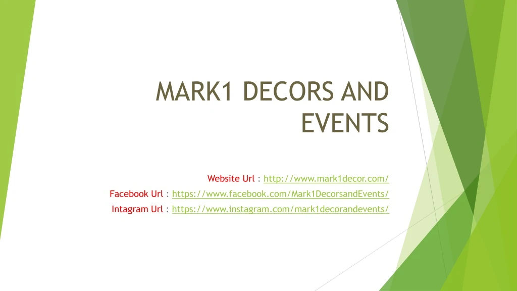 mark1 decors and events