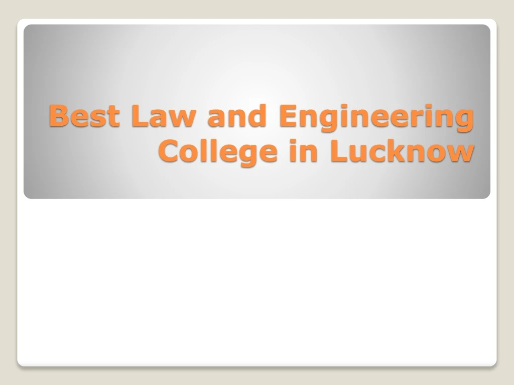 best law and engineering college in lucknow