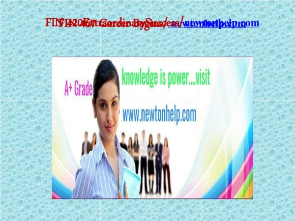 FIN 467 Extraordinary Success/newtonhelp.com