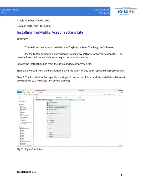 Installing TagMatiks Asset Tracking Lite| Asset Tracking Software