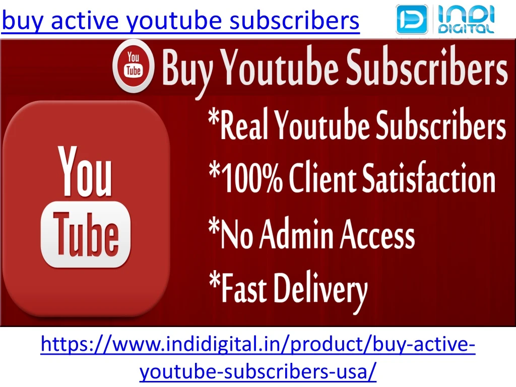 buy active youtube subscribers