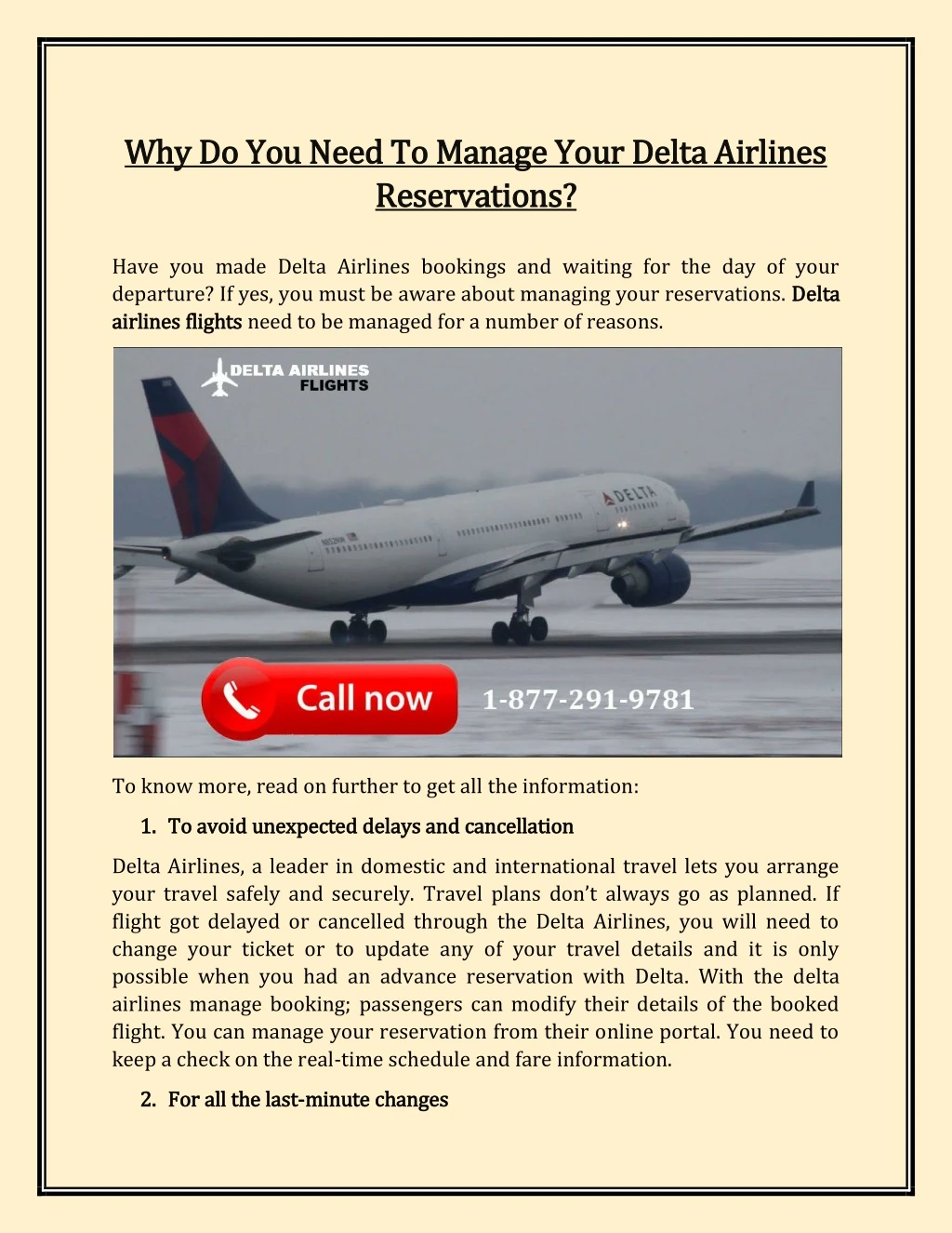 why do you need to manage your delta airlines