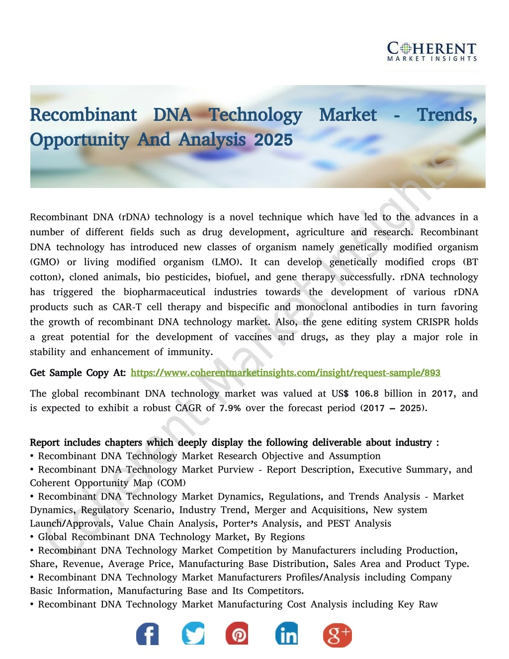 recombinant dna technology market trends